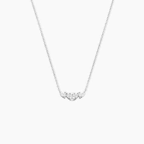 Collier Argent Blanc Eclat D'Aurore Oxyde De Zirconium - Colliers fantaisie Femme | Histoire d&rsquo;Or