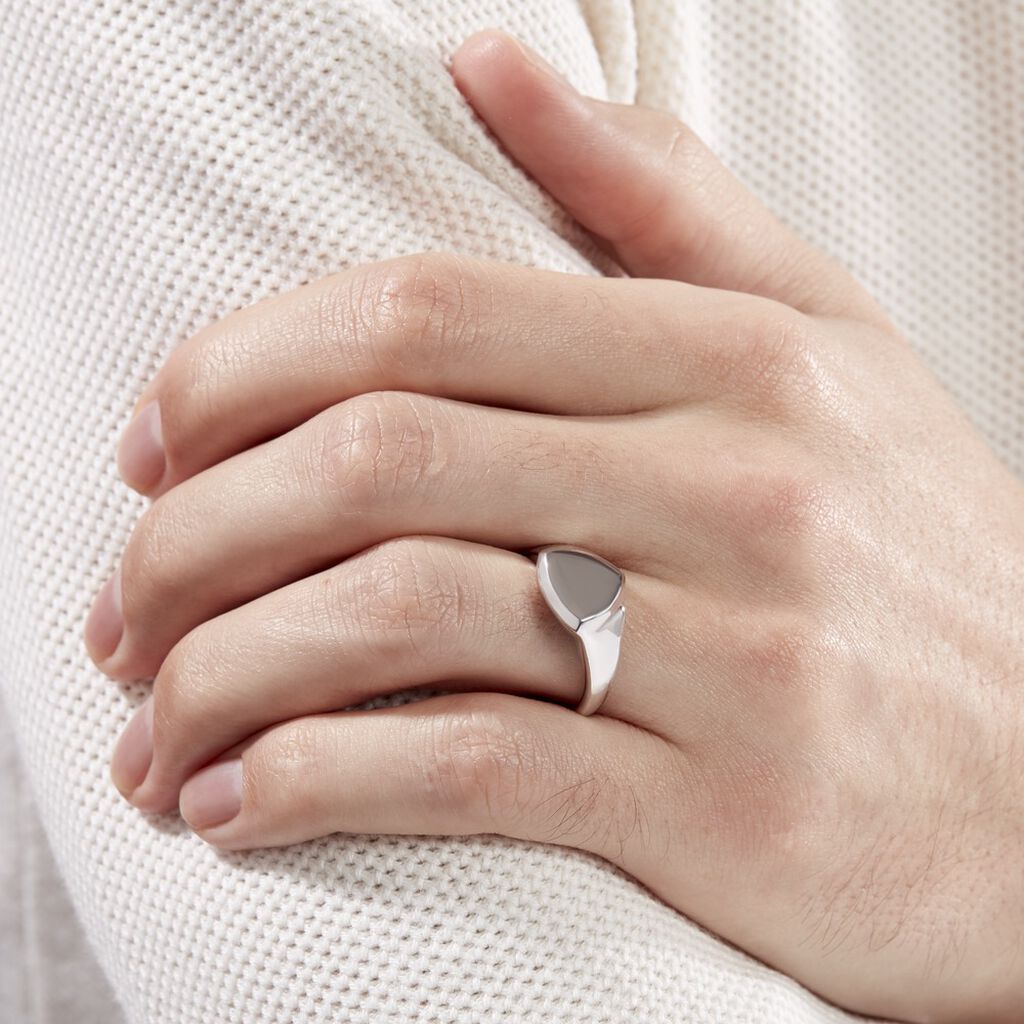 Chevalière Argent Blanc Sami - Chevalières Homme | Histoire d’Or