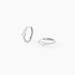 Cr&eacute;oles Magma Argent Blanc Oxyde De Zirconium - Boucles d'oreilles cr&eacute;oles Femme | Histoire d&rsquo;Or