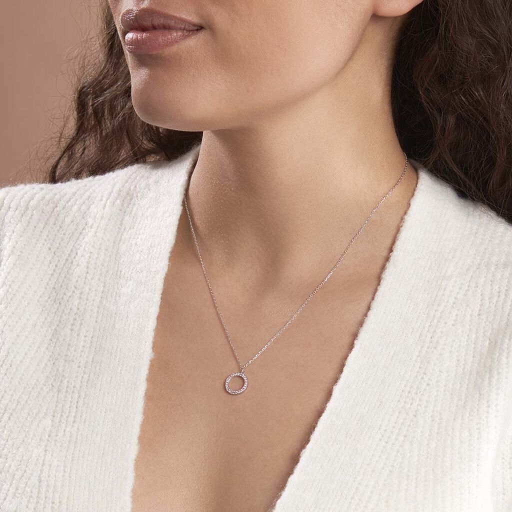Collier Ambroisie Argent Blanc Oxyde De Zirconium - Colliers fantaisie Femme | Histoire d’Or