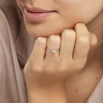 Bague Solitaire Servana Or Blanc Oxyde De Zirconium - Bagues solitaires Femme | Histoire d&rsquo;Or
