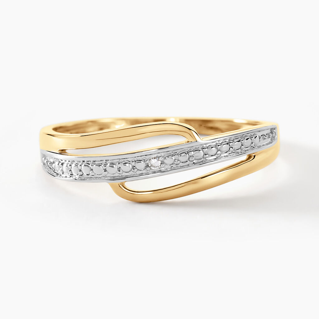 Bague Solena Or Jaune Diamant - Bagues avec pierre Femme | Histoire d’Or