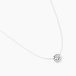 Collier Nylon Argent Blanc Oxyde - Colliers fantaisie Femme | Histoire d&rsquo;Or