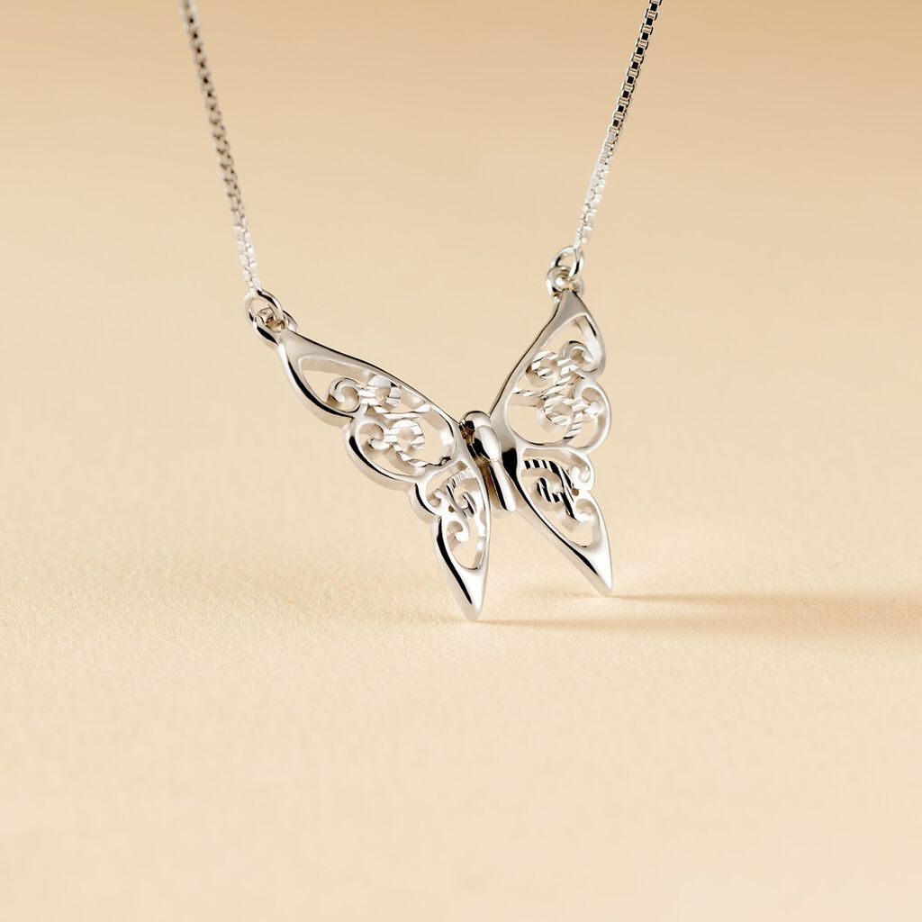 Collier Volantia Argent Blanc - Colliers fantaisie Femme | Histoire d’Or