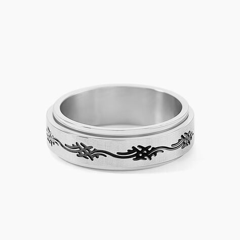 Bague Acier Blanc Lucas - Bagues fantaisie Femme | Histoire d’Or