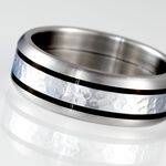 Bague Mollie Acier Blanc - Bagues fantaisie Homme | Histoire d&rsquo;Or