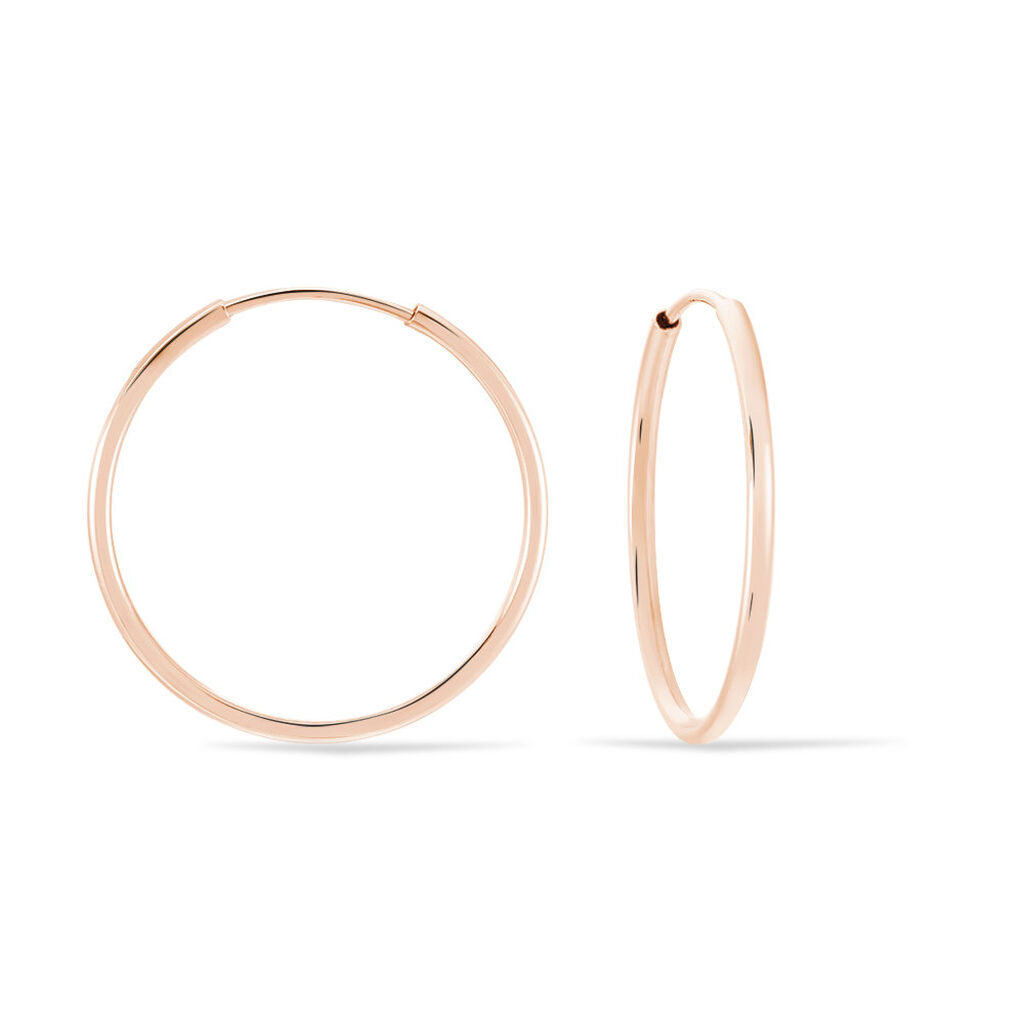 Créoles Dominae Or Rose - Boucles d'oreilles créoles Femme | Histoire d’Or
