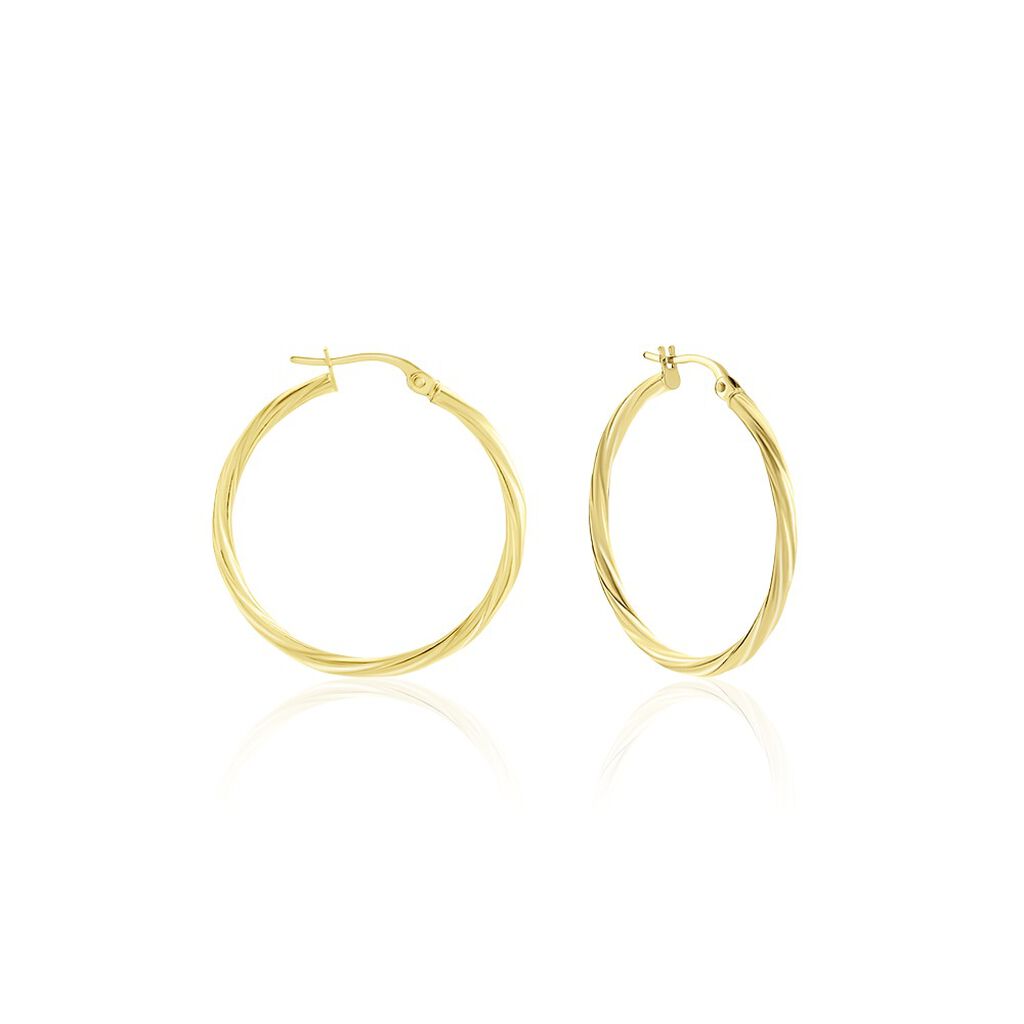Créoles Youri Or Jaune - Boucles d'oreilles créoles Femme | Histoire d’Or