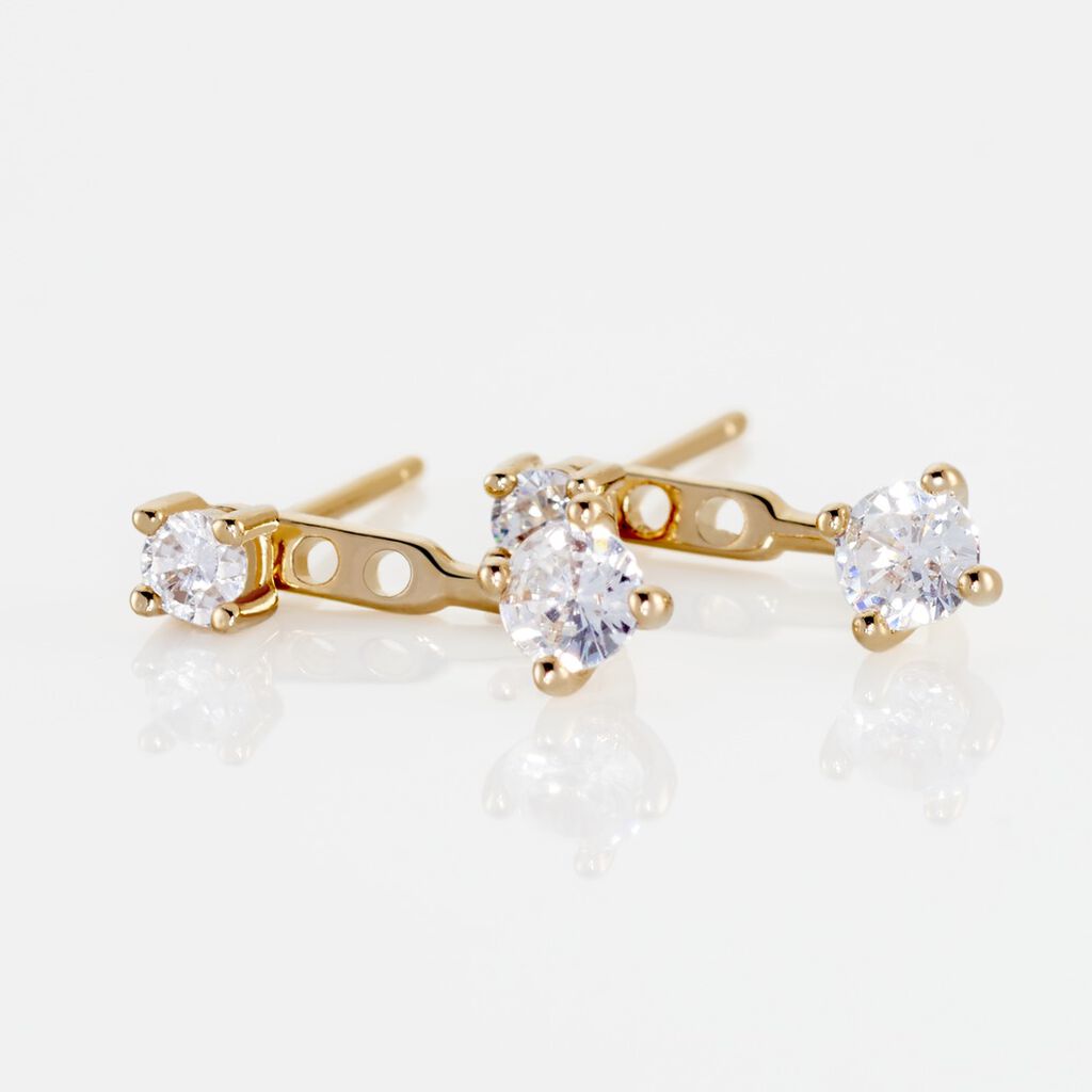 Bijoux D'oreilles Plaqué Or Dedale Oxydes De Zirconium - Boucles d'oreilles fantaisie Femme | Histoire d’Or