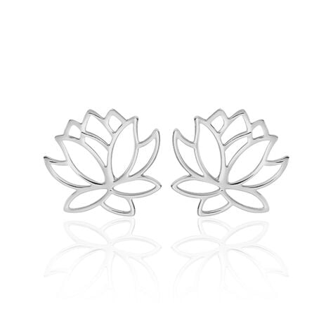 Boucles D'oreilles Puces Rosita Argent Blanc - Boucles d'oreilles fantaisie Femme | Histoire d’Or