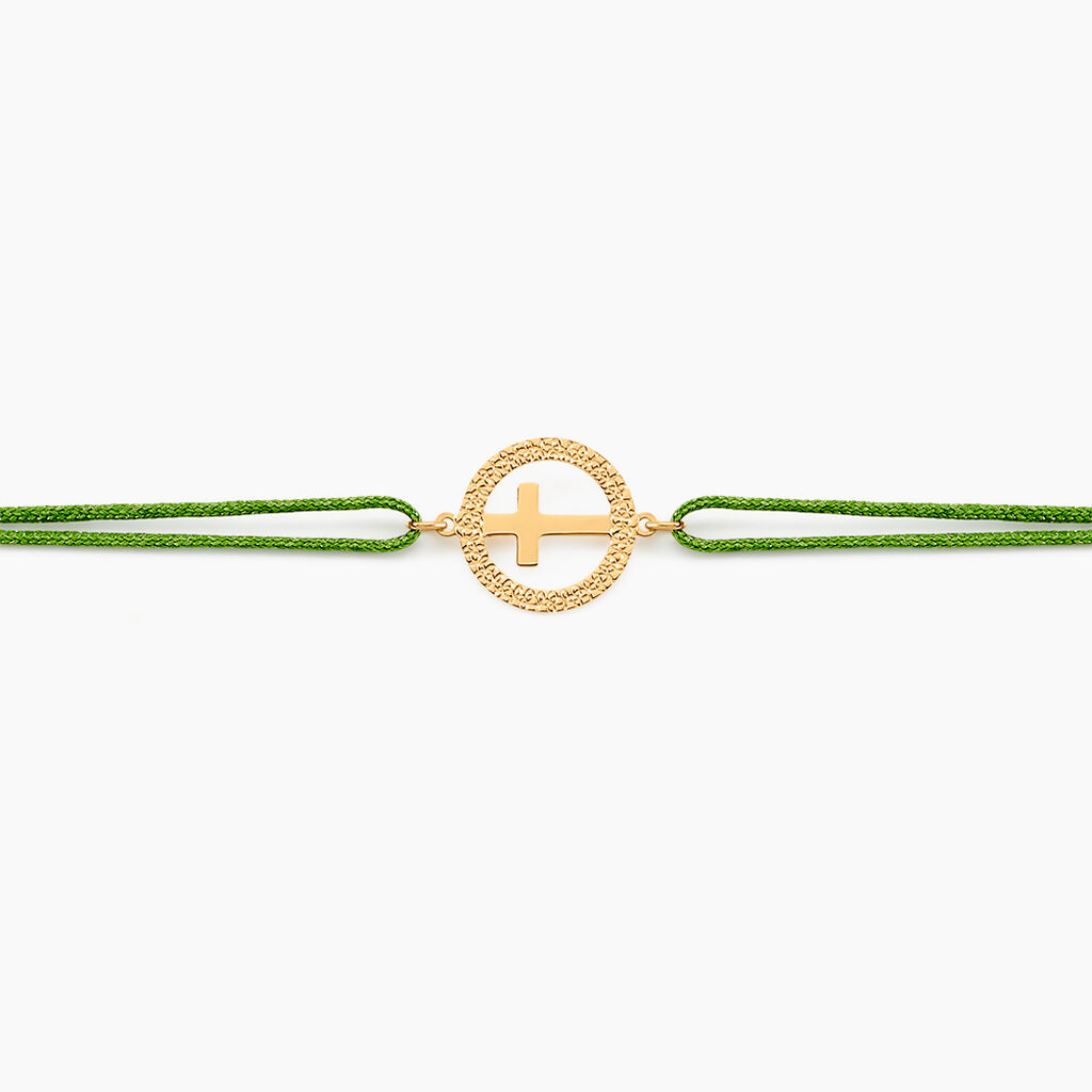 Bracelet Crozya Or Jaune - Pendentifs Baptême Famille | Histoire d’Or