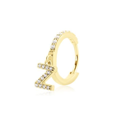 Cr&eacute;ole Unitaire L&eacute;ria Or Jaune Oxydes De Zirconium - Boucles d'oreilles cr&eacute;oles Femme | Histoire d&rsquo;Or