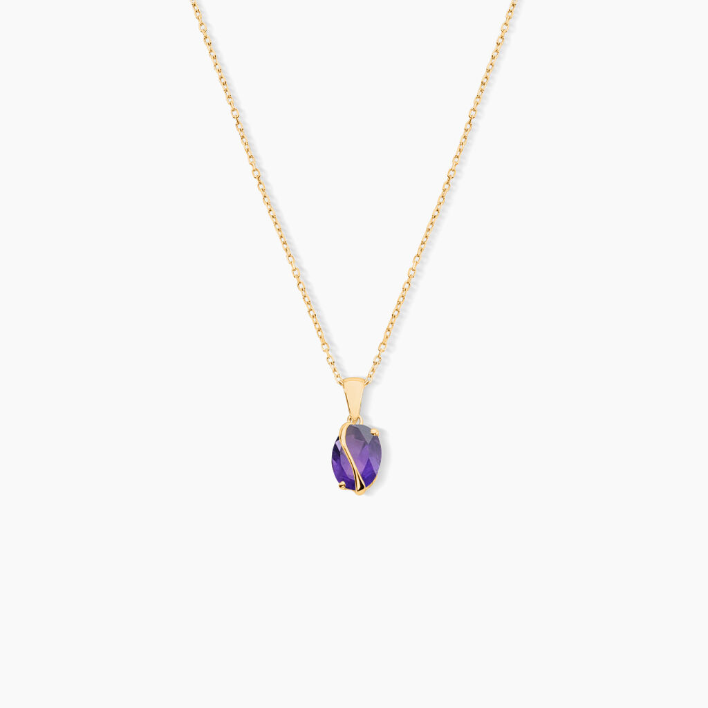Pendentif Or Jaune Prudencia Améthyste - Pendentifs Femme | Histoire d’Or