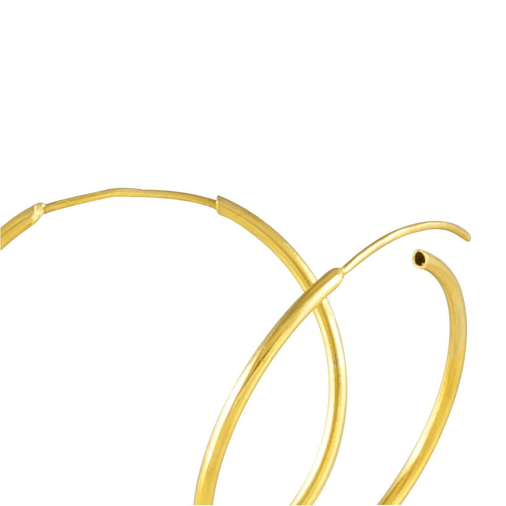 Créoles Muses Or Jaune - Boucles d'oreilles créoles Femme | Histoire d’Or