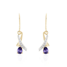 Boucles D'oreilles Pendantes Dyanah Plaque Or Jaune Oxyde De Zirconium - Boucles d'oreilles fantaisie Femme | Histoire d’Or