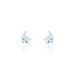 Boucles D'oreilles Puces Coeur In Love Or Blanc Topaze Et Oxyde - Boucles d'Oreilles Coeur Femme | Histoire d’Or