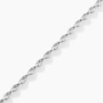 Bracelet Ciana Torsade Diamante Argent Blanc - Bracelets cha&icirc;ne Femme | Histoire d&rsquo;Or