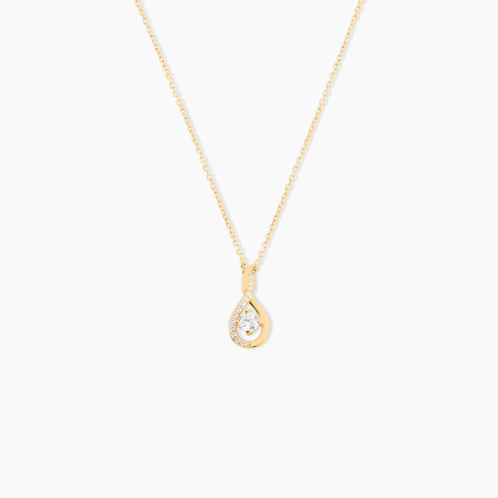 Collier Evana Or Jaune Oxyde De Zirconium - Colliers Femme | Histoire d&rsquo;Or