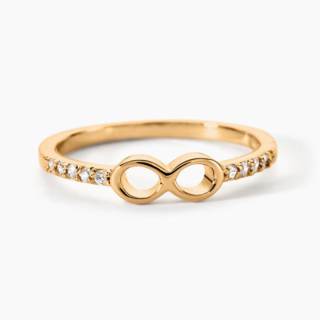 Bague Plaqu&eacute; Or Daniset Oxydes De Zirconium - Bagues avec pierre Femme | Histoire d&rsquo;Or