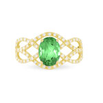 Bague Tina Or Jaune Emeraude Et Diamant - Bagues solitaires Femme | Histoire d&rsquo;Or