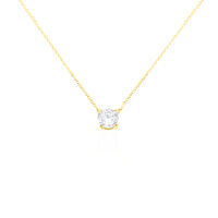 Collier Ponama Or Jaune Oxyde De Zirconium