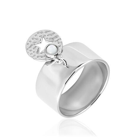 Bague Piassina Argent Blanc Nacre - Bagues avec pierre Femme | Histoire d’Or