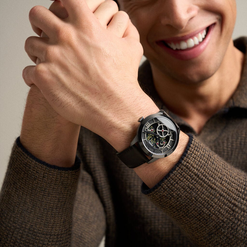 Montre Fossil Bic Tic Tourbillon Gris - F&ecirc;te des p&egrave;res Homme | Histoire d&rsquo;Or