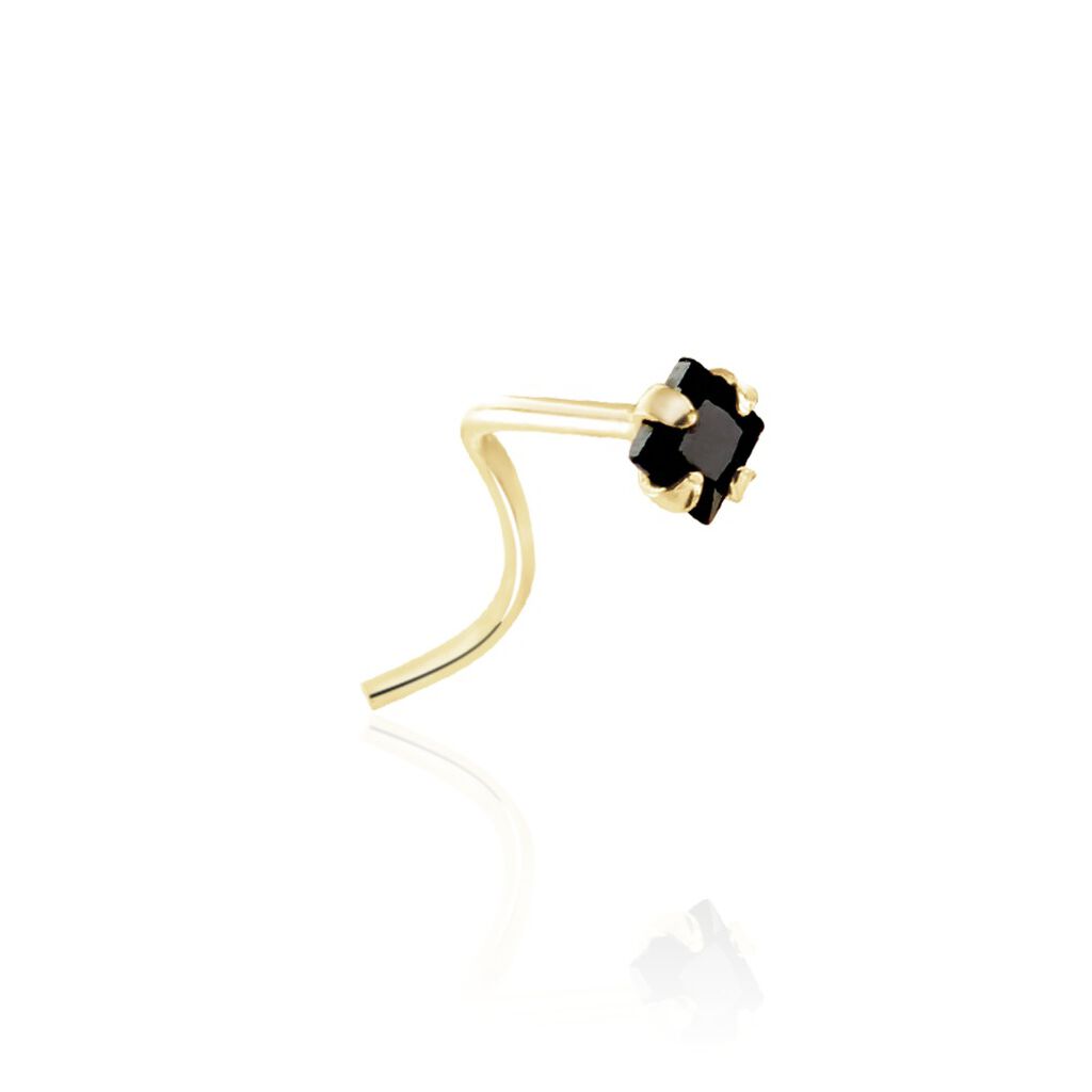 Piercing De Nez Or Jaune Oxyde De Zirconium