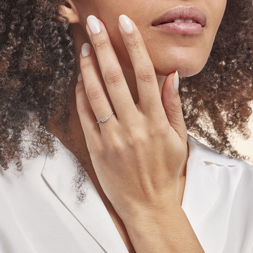 Bague Eternite Or Blanc Diamant - Bagues avec pierre Femme | Histoire d’Or