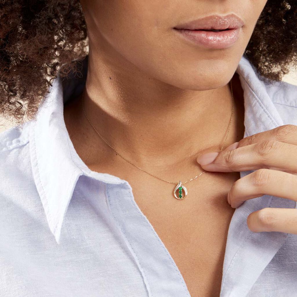 Collier Shahara Or Jaune Emeraude - Colliers Femme | Histoire d’Or