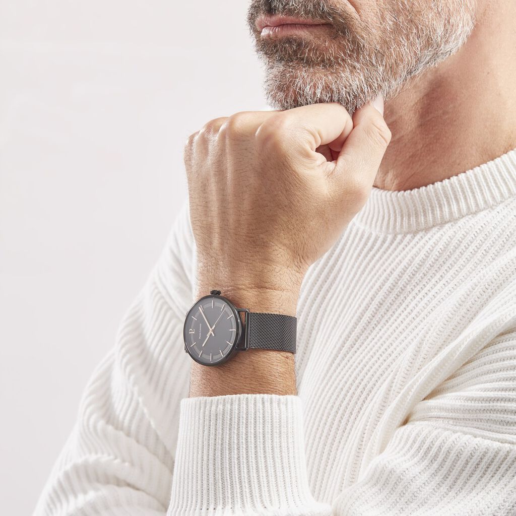 Montre Pierre Lannier Gaius Noir - Montres Homme | Histoire d’Or