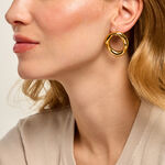 Boucles D'Oreilles Puces Saveli Acier Jaune - Boucles d'oreilles fantaisie Femme | Histoire d&rsquo;Or