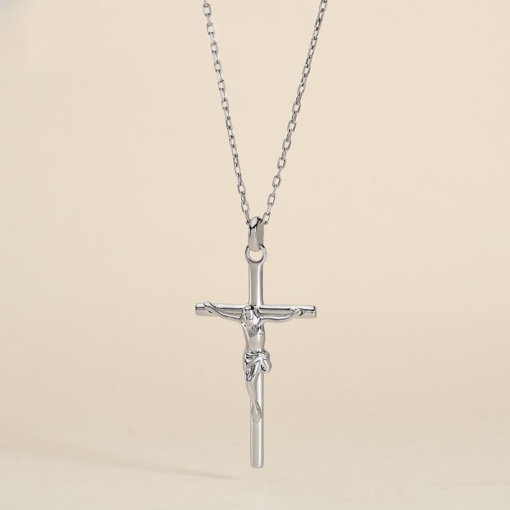 Pendentif Nessahae Argent Blanc - Pendentifs Communion Unisex | Histoire d&rsquo;Or