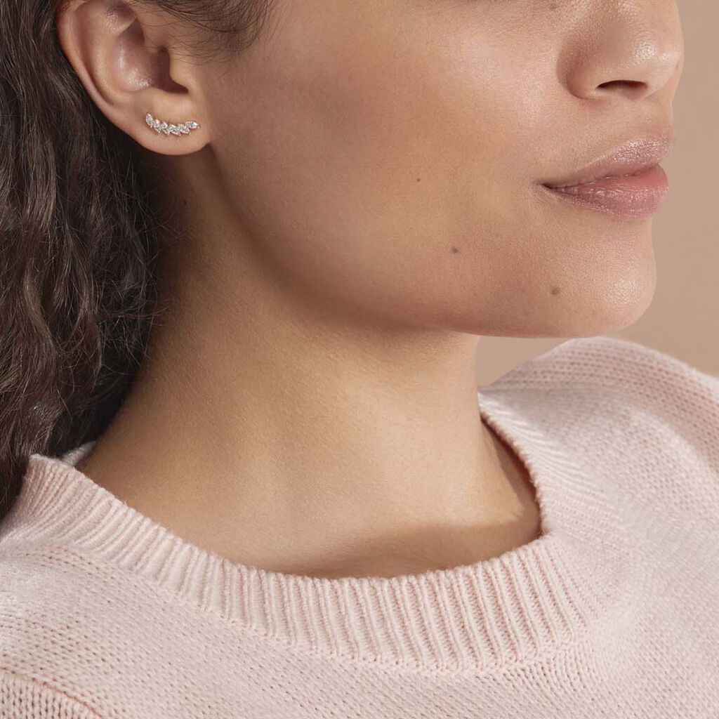 Bijoux D'oreilles Resa Or Jaune Oxyde De Zirconium - Ear cuffs Femme | Histoire d’Or