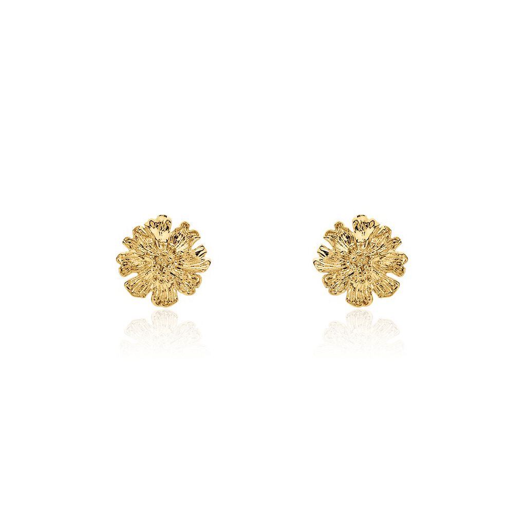 Boucles D'oreilles Puces Dyonis Acier Jaune - Boucles d'oreilles fantaisie Femme | Histoire d&rsquo;Or