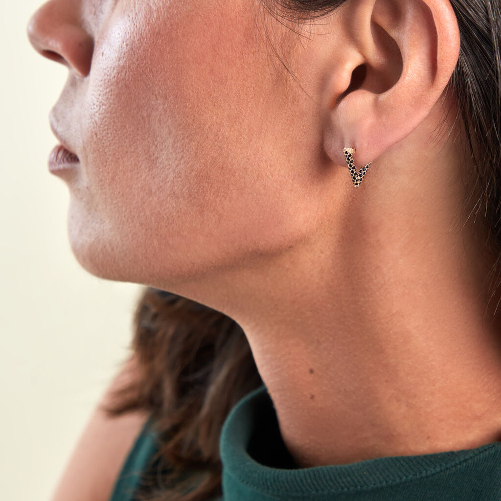 Créole Unitaire Trygve Or Jaune Oxyde De Zirconium - Boucles d'oreilles créoles Famille | Histoire d’Or