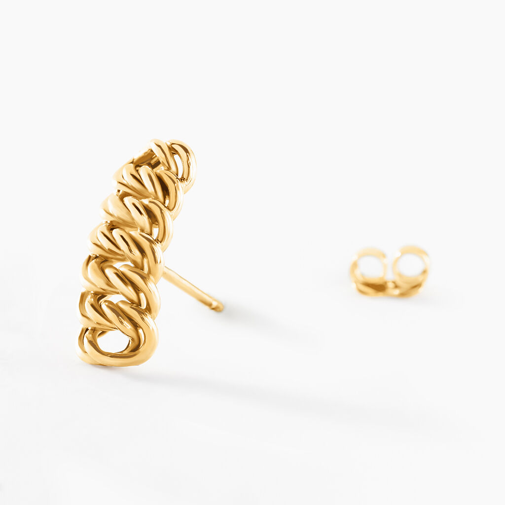 Boucles D'oreilles Puces Jimmy Or Jaune - Clous d'oreilles Femme | Histoire d’Or