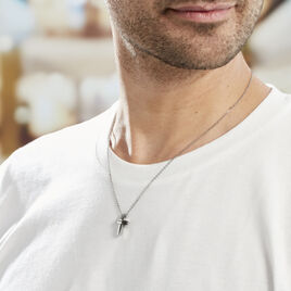 Collier Ruya Acier Blanc Oxyde De Zirconium - Colliers fantaisie Homme | Histoire d’Or