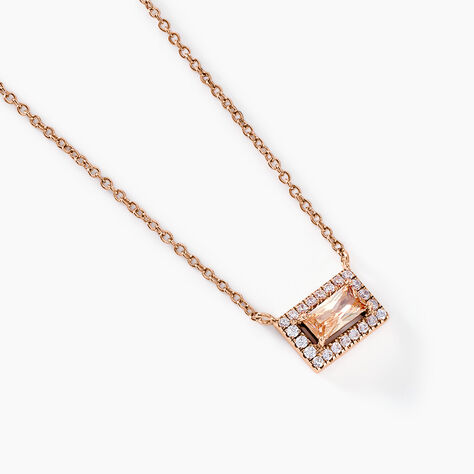Collier Laurine Argent Rose Oxyde De Zirconium - Colliers fantaisie Femme | Histoire d’Or