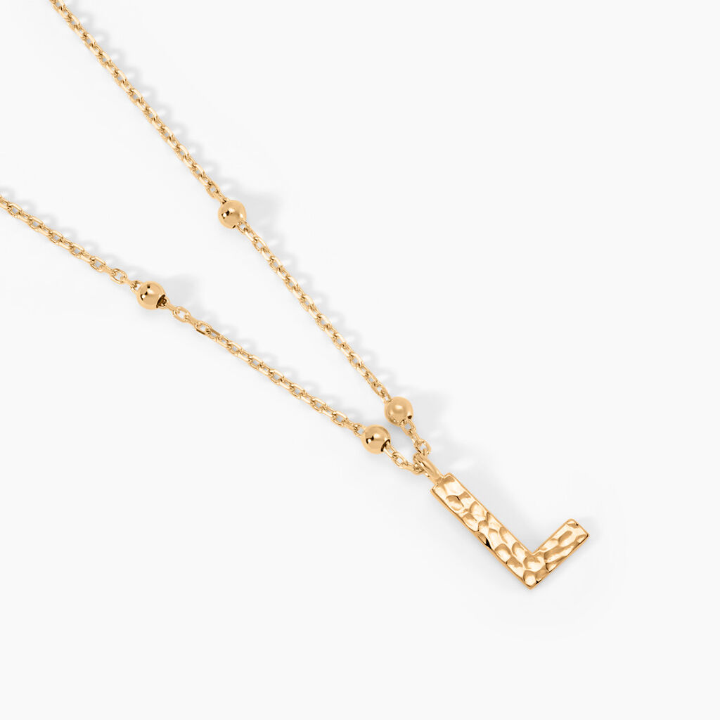 Collier Plaqu&eacute; Or Jaune Lettra - Bijoux sans pierre Femme | Histoire d&rsquo;Or