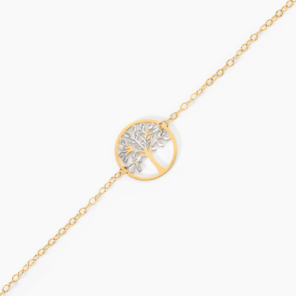 Bracelet Aragorn Or Bicolore - Bijoux sans pierre Femme | Histoire d&rsquo;Or