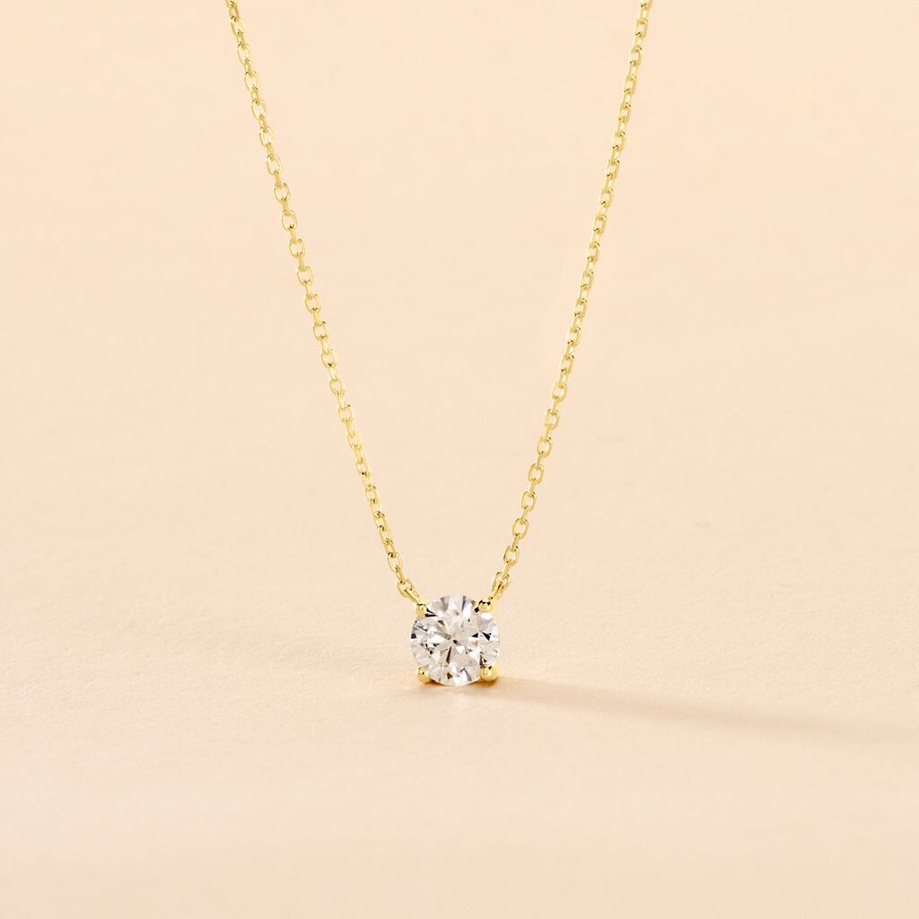 Collier Collection Aphrodite Or Jaune Diamant Synthetique - Colliers Femme | Histoire d&rsquo;Or