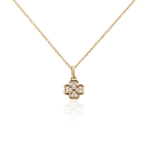 Collier Rhosyn Plaqué Or Jaune Oxyde De Zirconium - Colliers Femme | Histoire d’Or