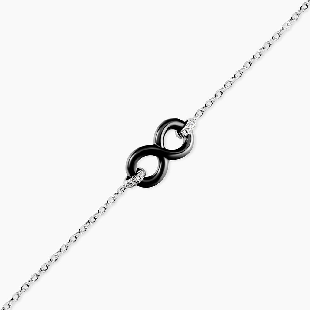 Bracelet Celinia Argent Blanc C&eacute;ramique Et Oxyde De Zirconium - Bracelets Femme | Histoire d&rsquo;Or