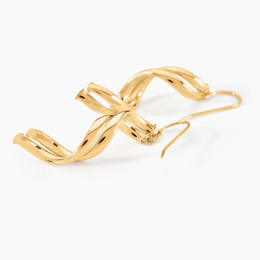 Boucles D'oreilles Pendantes Merone Vagues Or Jaune - Boucles d'oreilles pendantes Femme | Histoire d’Or