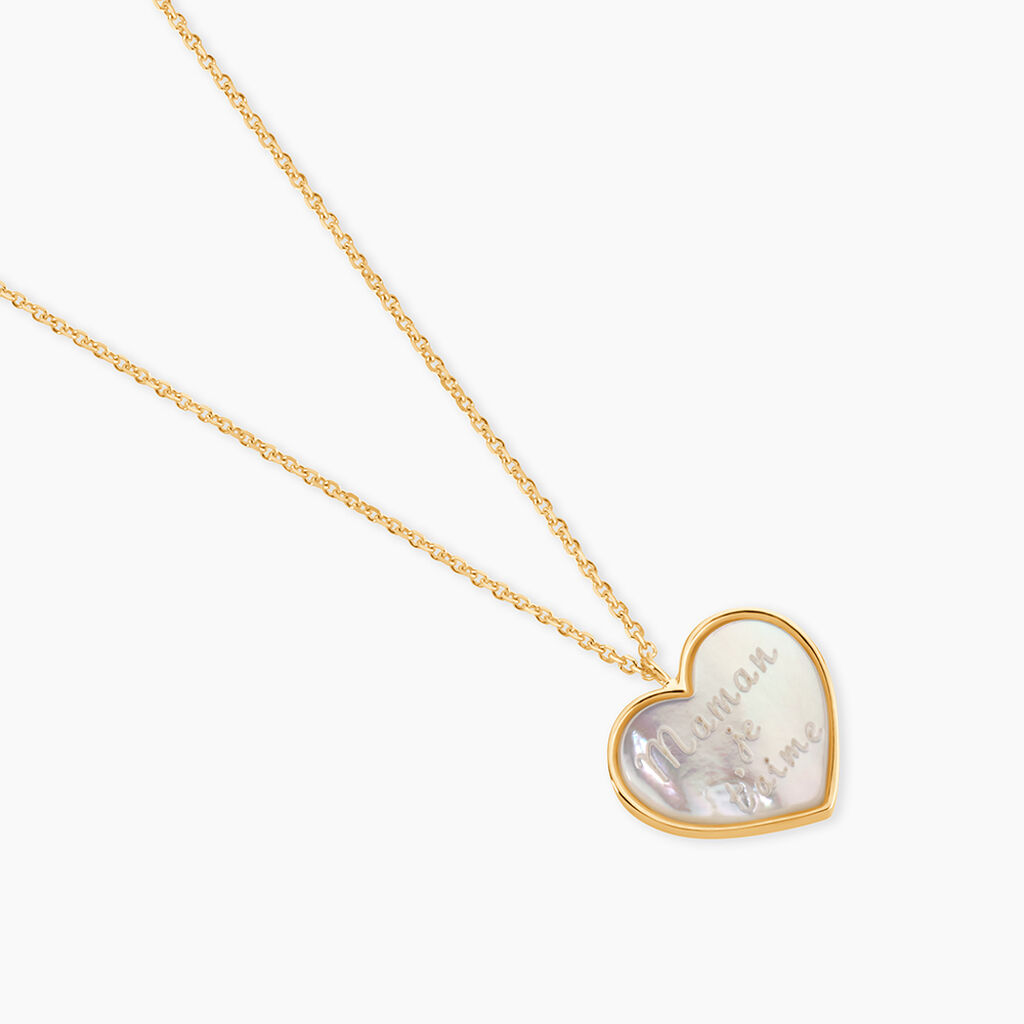 Collier Josine Or Jaune Nacre - Bijoux avec pierres Femme | Histoire d&rsquo;Or