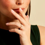 Bague Vintage Love Plaqu&eacute; Or Jaune Pierre De Lune - Bagues solitaires Femme | Histoire d&rsquo;Or