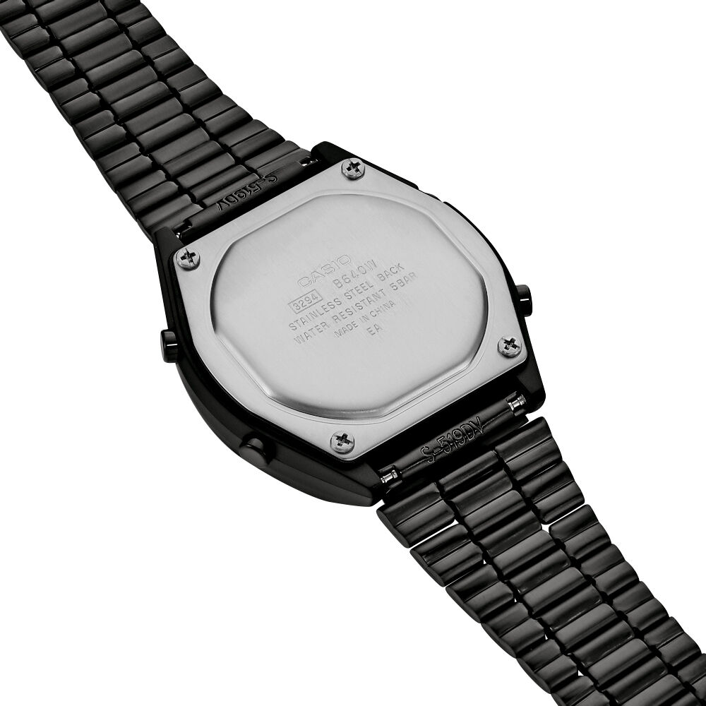 Montres Casio Collection B640WB 1BEF Acier Cliquet Noir Carr