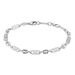 Bracelet Pomeline Maille Grain De Cafe Et Plaquettes Argent Blanc - Bracelets chaîne Homme | Histoire d’Or
