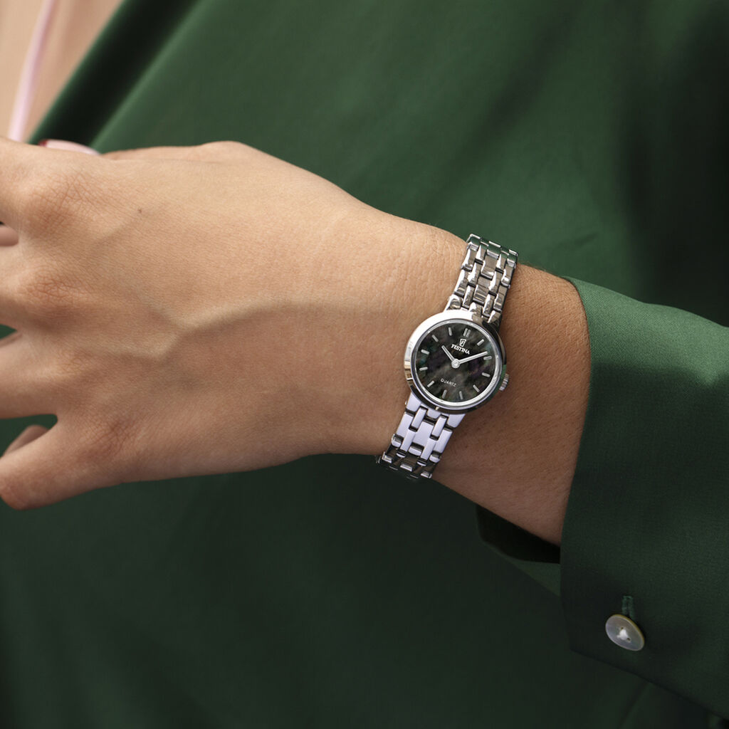 Montre Festina Mademoiselle 23 Nacre Noire - F&ecirc;te des m&egrave;res Femme | Histoire d&rsquo;Or